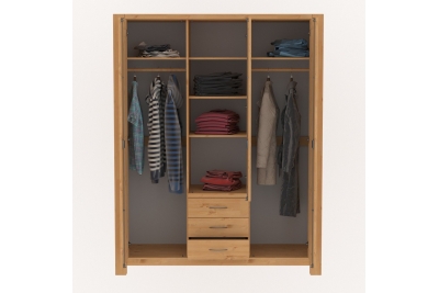 Шкаф для платья и белья Фьорд 123