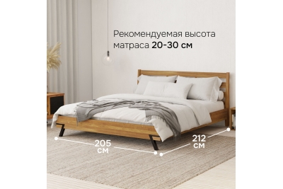 Кровать Флеверс 200х200 (дуб/масло)