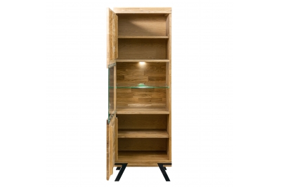 Шкаф-витрина Флеверс (600мм) (дуб/масло)