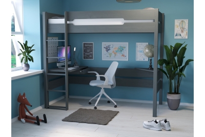 Кровать-чердак Амелия (серый)