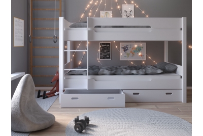 Кровать двухъярусная Амелия (белый воск)