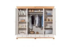 Шкаф для платья и белья Хельсинки 4SP M (4SP GT M)