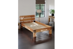 Кровать OAK 90х200 (дуб/масло)