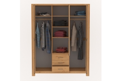 Шкаф для платья и белья Фьорд 123