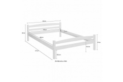 Кровать Гольф 140х200 (белый воск)