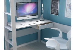 Кровать-чердак Амелия (белый воск)