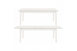 Стол раздвижной Мадрид 140x77 (белый воск)